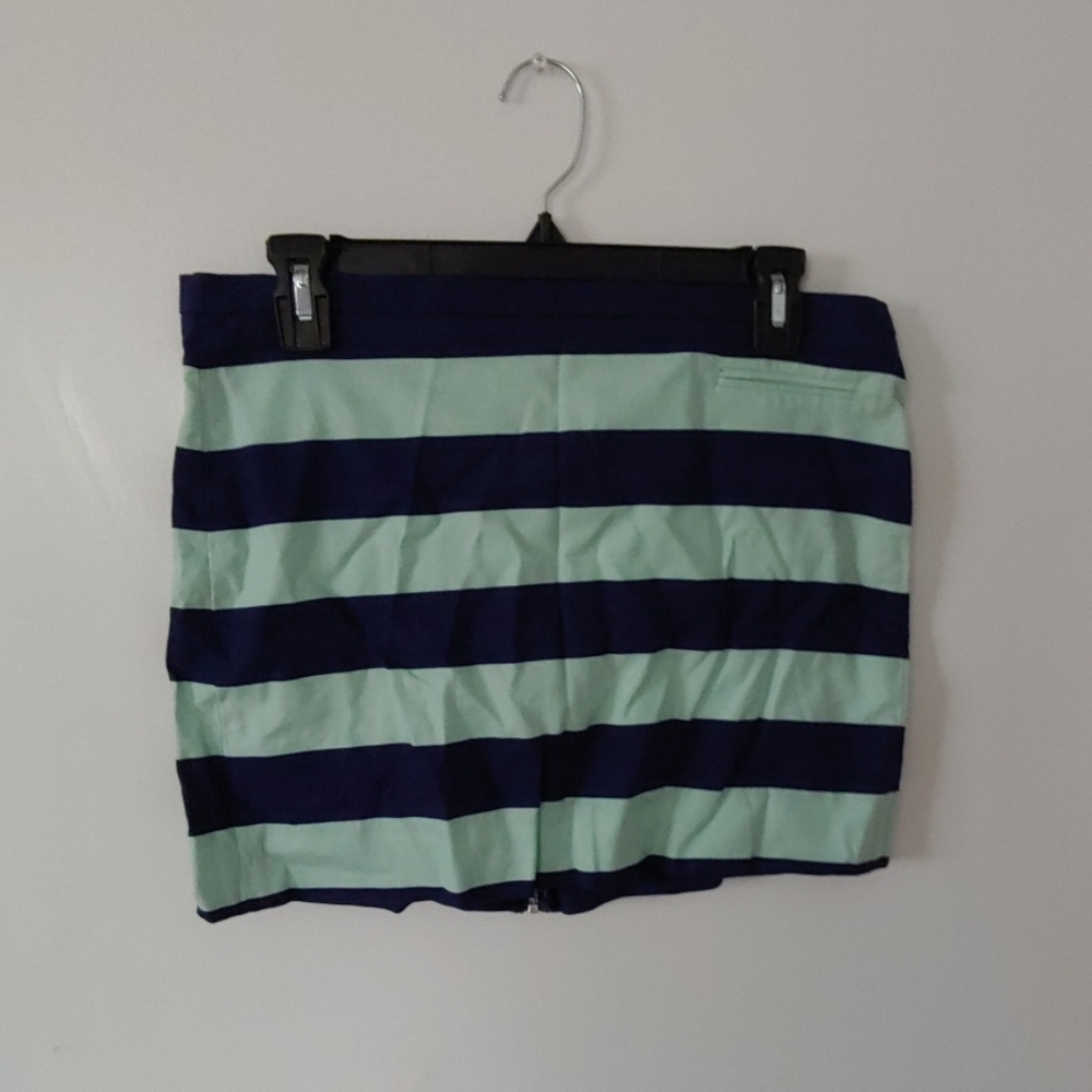 Mint and Navy Mini Skirt